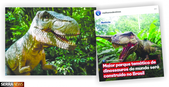 Maior parque dos dinossauros  do mundo será inaugurado no  Brasil, em Miguel Pereira